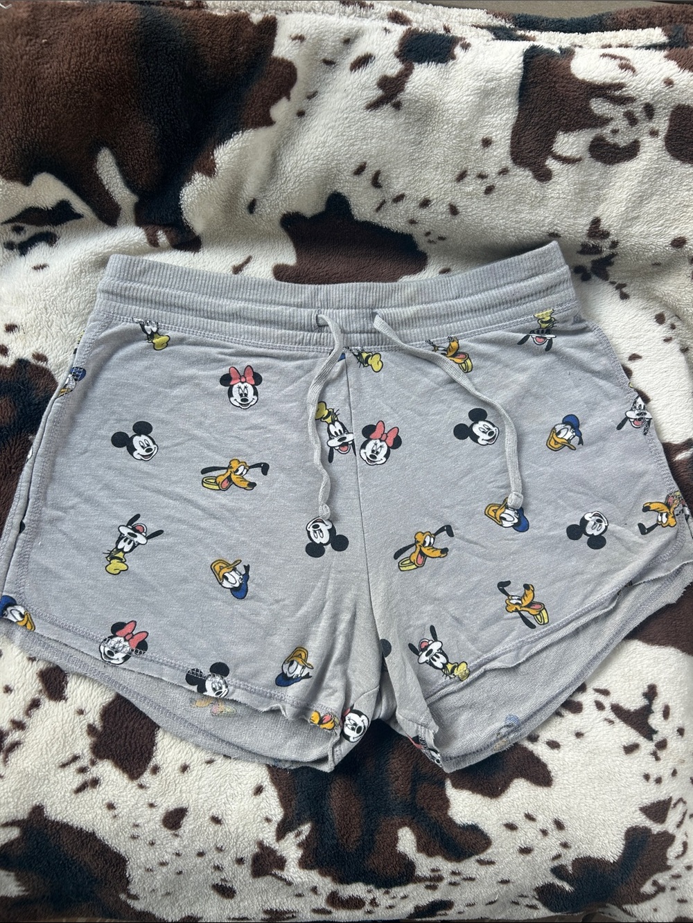 Disney Gray Mickey & Friends Printed Athletic Shorts